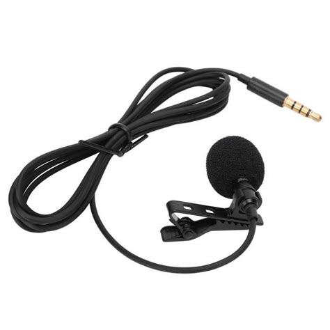 Cikonielf Microphone à pince pour collier Mini Microphone à Revers à