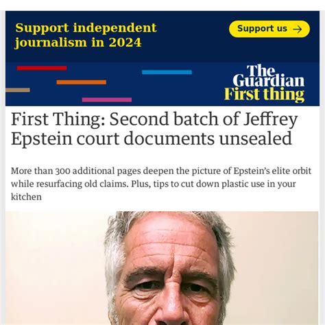 Second Batch Of Jeffrey Epstein Court Documents Unsealed First Thing