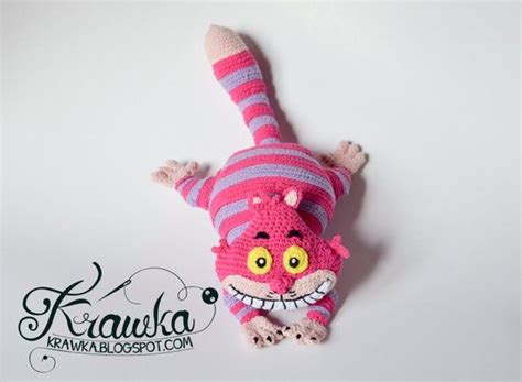 Crochet Pattern No 1624 Pink Cheshire Cat Pattern By Krawka Alice In