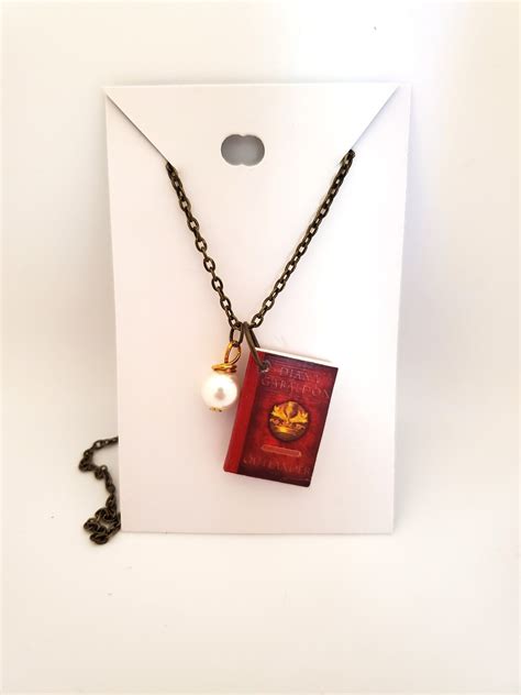 Outlander Book Inspired Mini Book Necklace Miniature Book Necklace