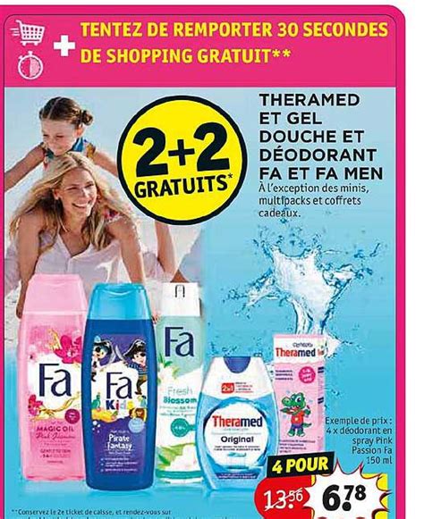 Promo Theramed Et Gel Douche Et D Odorant Fa Et Fa Men Chez Kruidvat