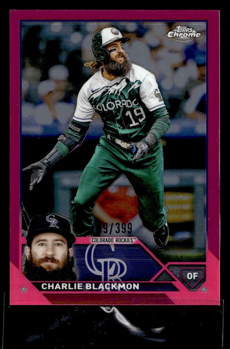 Topps Chrome Magenta Refractor Charlie Blackmon For