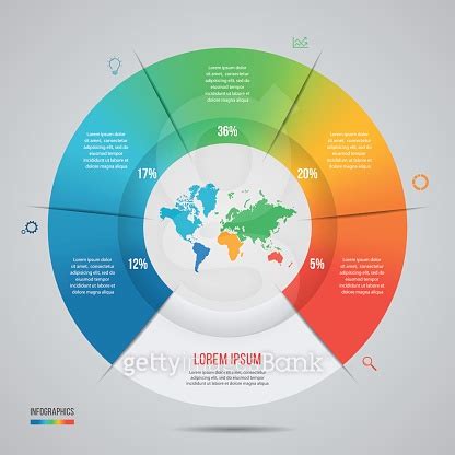 Vector Pie Chart Template For Graphs Charts Diagrams