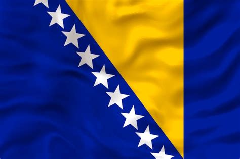 Bandera Nacional Ofbosnia Y Herzegovina Fondo Con La Bandera De Bosnia