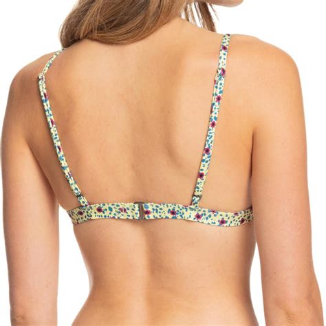 Haut De Bikini Jaune Fleurs Femme Quiksilver Classic Espace Des Marques