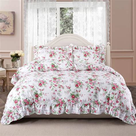 Amazon Kolachic Country Rose Roses Pink Floral Flower Duvet Cover