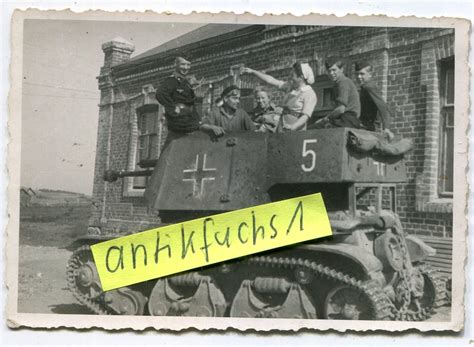 Foto Seltene Vom Baustab Becker Umgebaute Panzer Kampfwagen An Der