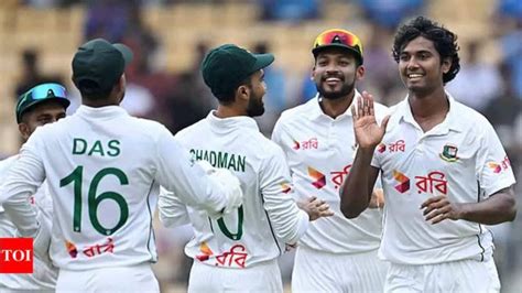 Ind Vs Ban St Test India S Top Order Crumbles As Hasan Mahmud Shines