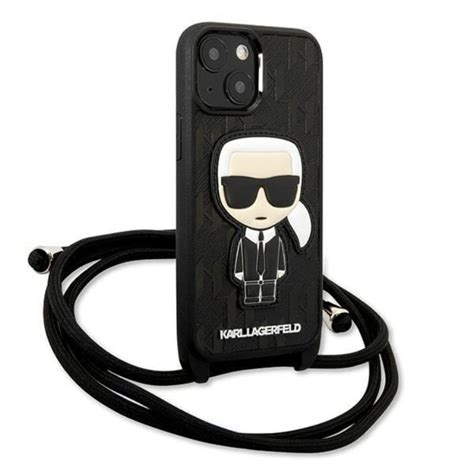 K P Karl Lagerfeld Iphone Mini Skal Monogram Patch And Cord Iconik