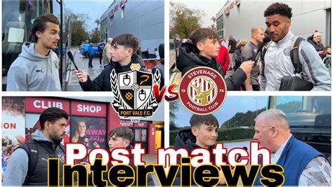 Stevenage V Port Vale Post Match Interviews Jamie Reid Jason Lowe