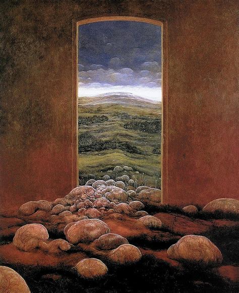 Untitled Door To Normality Painting HD Painting By Zdzislaw Beksinski