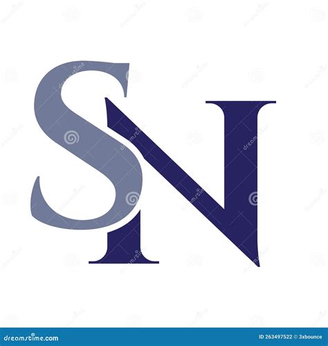 Modelo Inicial De Design De Logotipo Sn Ns Modelo De Vetor De Design