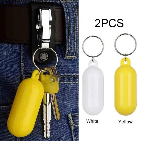 2pcs Boat Kayak Floating Keyring Buoyant Key Ring Float Keychain Boat