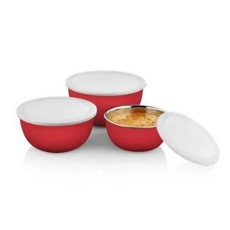 Pog Stainless Steel Bowl Set Set Contains Piece Bowls Ml At Rs