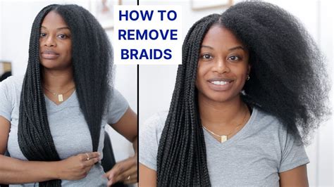 HOW TO REMOVE KNOTLESS BRAIDS AFTER 2 MONTHS No Natural Hair Breakage