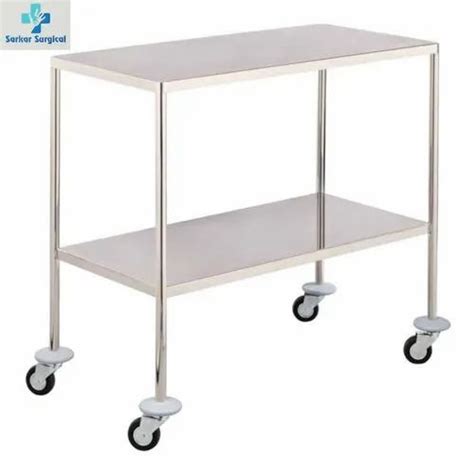 Silver Stainless Steel Instrument Trolley Model Name Number