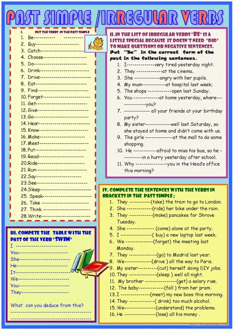 Grammar Guide And Practice Irregul English Esl Worksheets Pdf Doc