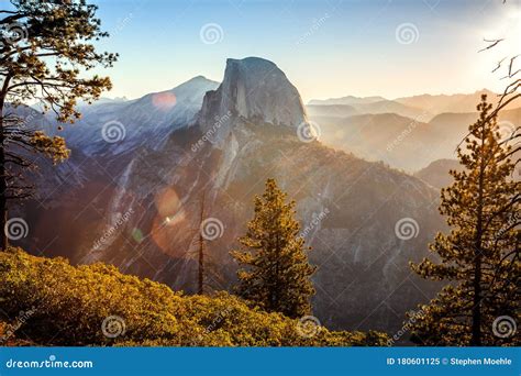 Sunrise on Half Dome in Yosemite National Park, California Stock Image ...