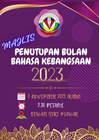 Buku Program Majlis Penutupan Bulan Bahasa Kebangsaan G