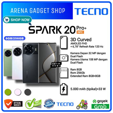 Jual Tecno Spark 20 Pro Ram 8 256Gb Garansi Resmi Tecno Spark 20 Pro