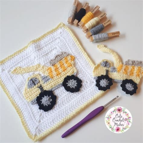 crochet construction vehicles pattern etsy