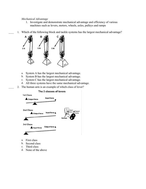 Mechanical Advantage