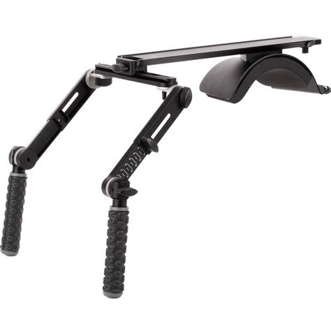 wooden camera shoulder rig  pro rubber handles  bh