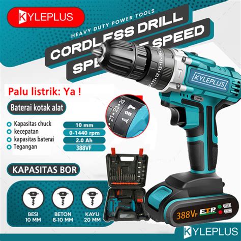 Jual Mesin Bor Baterai Cordless Drill Bor Tangan Impact Drill