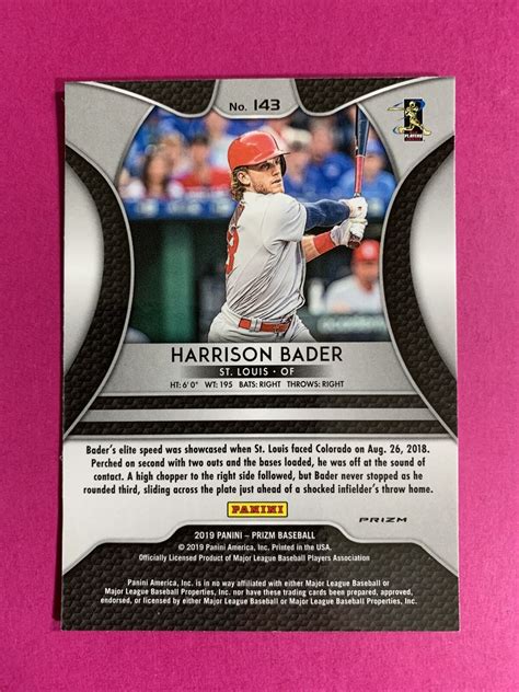 Panini Prizm Harrison Bader Red Prizm Ebay