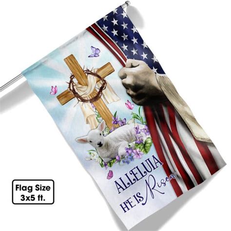 Easter Cross Resurrection Of Jesus He Is Risen Flag Mln F Flagwix