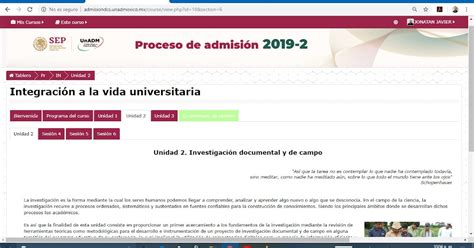 Javier y el curso propedéutico de la UNADM