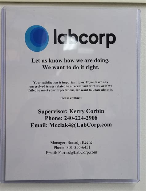 LABCORP - 15225 Shady Grove Rd Ste 204, Rockville MD - Hours