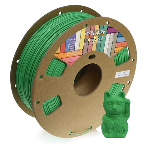 Overture Pla Matte Filament Mm Matte Pla Roll Kg Cardboard Spool