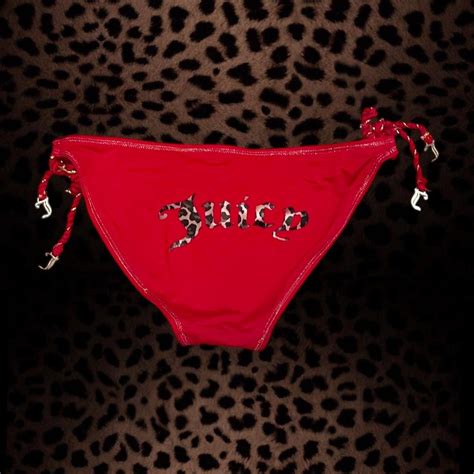 Rare Juicy Couture Beach Royalty Red Gold Bikini Depop