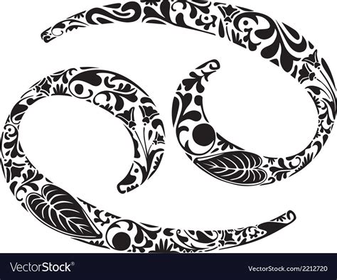 Cancer Zodiac Sign Royalty Free Vector Image Vectorstock