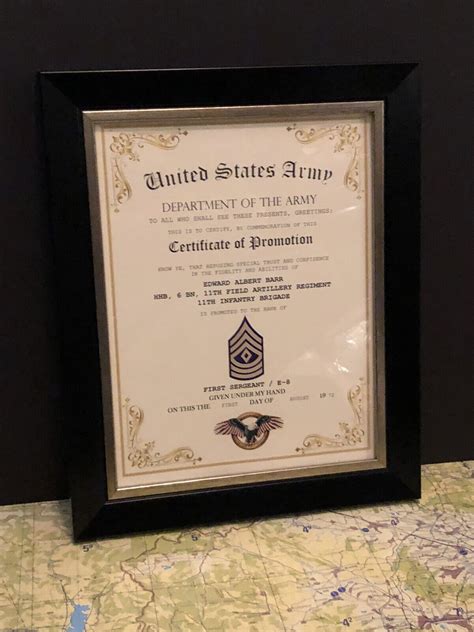 First Sergeant Sg E U S Army Commemorative Promotion