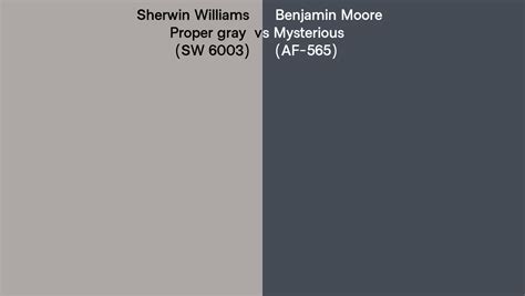 Sherwin Williams Proper Gray SW 6003 Vs Benjamin Moore Mysterious AF