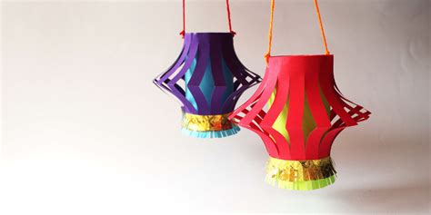 DIY easy, colourful paper lanterns for Diwali | Step by Step tutorial ...