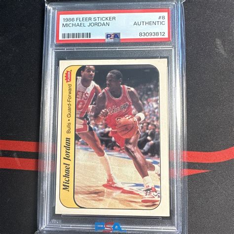 Fleer Michael Jordan Rc Sticker Psa Authentic Ebay