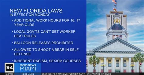 New Florida Laws Going Into Effect July 1 Cbs Miami