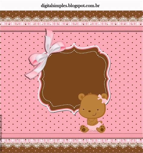 Kit Gratuito Para Imprimir Ursinha Rosa E Marrom Party Printables