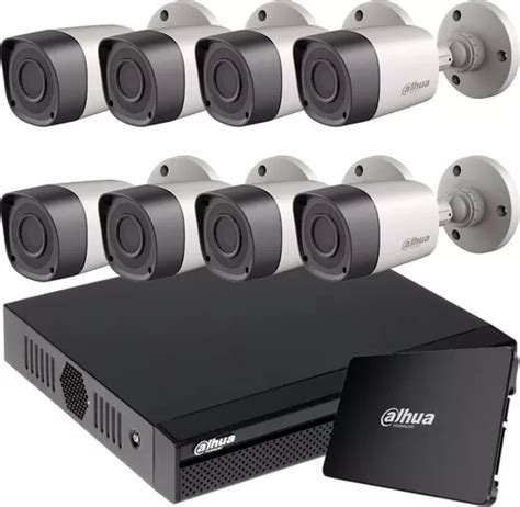 Kit Seguridad Dahua Full Hd Dvr 8 Disco 1 Tb Instalado 8 Camaras