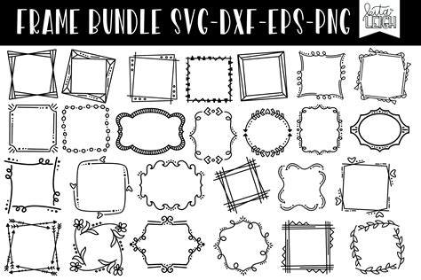 Hand Drawn Doodle Frames Bundle