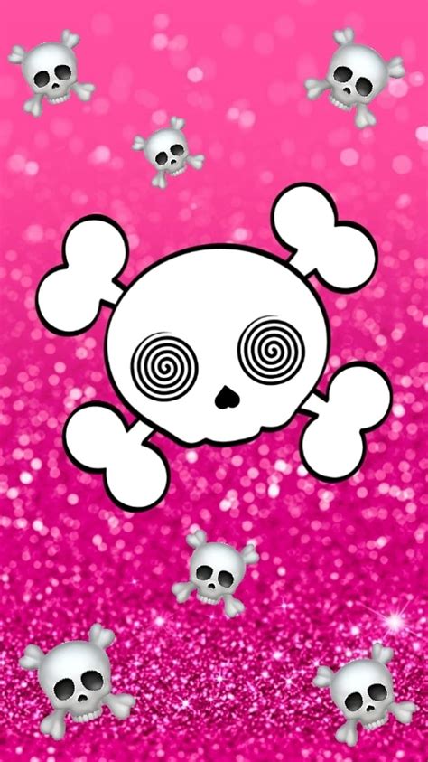 Pretty Skulls Glitter Pink Hd Phone Wallpaper Peakpx