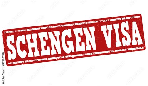 Schengen Visa Stamp Stock Vector Adobe Stock