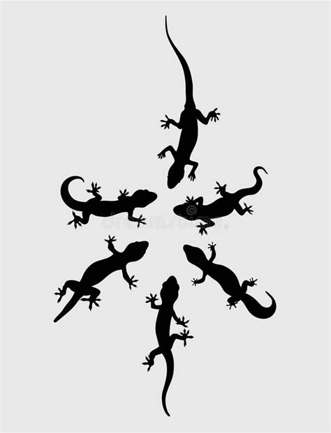 Lizard Silhouette Stock Vector Illustration Of Lizard