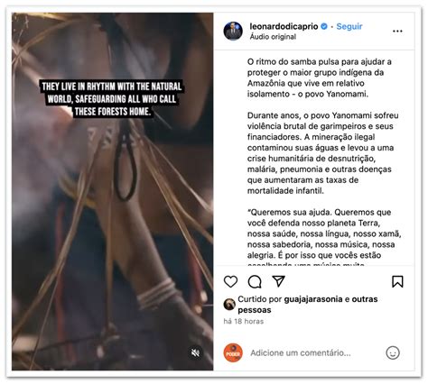 Dicaprio Faz Post Citando Samba Do Salgueiro Sobre Yanomamis