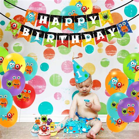 Monster Bash Party Decorations - Monster Birthday Balloons Happy ...