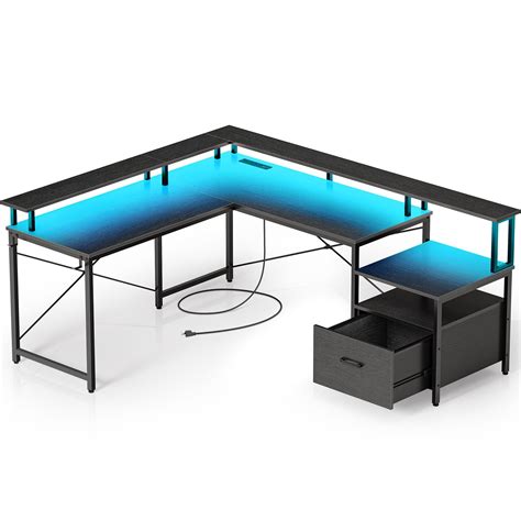 Buy Rolanstar Computer Desk With File Drawer 68 L Shaped Computer