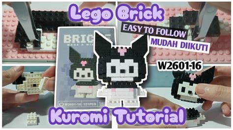 Kuromi Tutorial W2601 16 Lego Bricks How To Build Nano Block Cara Memasang Merakit Easy Youtube